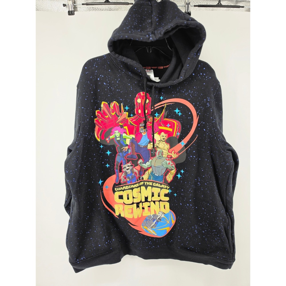 Disney Epcot Marvel Guardians of the Galaxy Cosmic Rewind Hoodie XL Black Galaxy